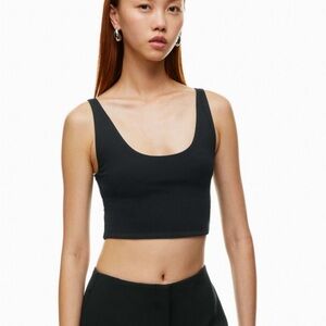 Aritzia Babaton Contour Scoopneck Tank Black